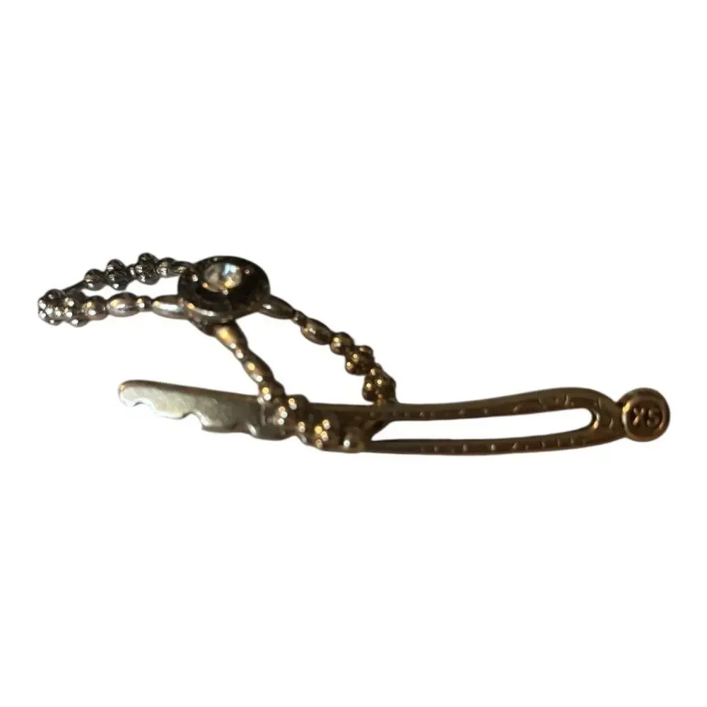 Lilla Rose Flexi Clip Silver Tone Rhinestone X-Small Hair Clip